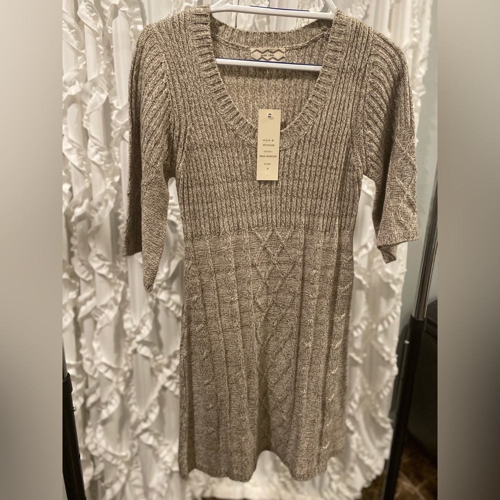 Pink Rose Sweater Dress Size Md NWT